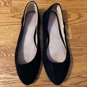 Black Suede Ballet Flats